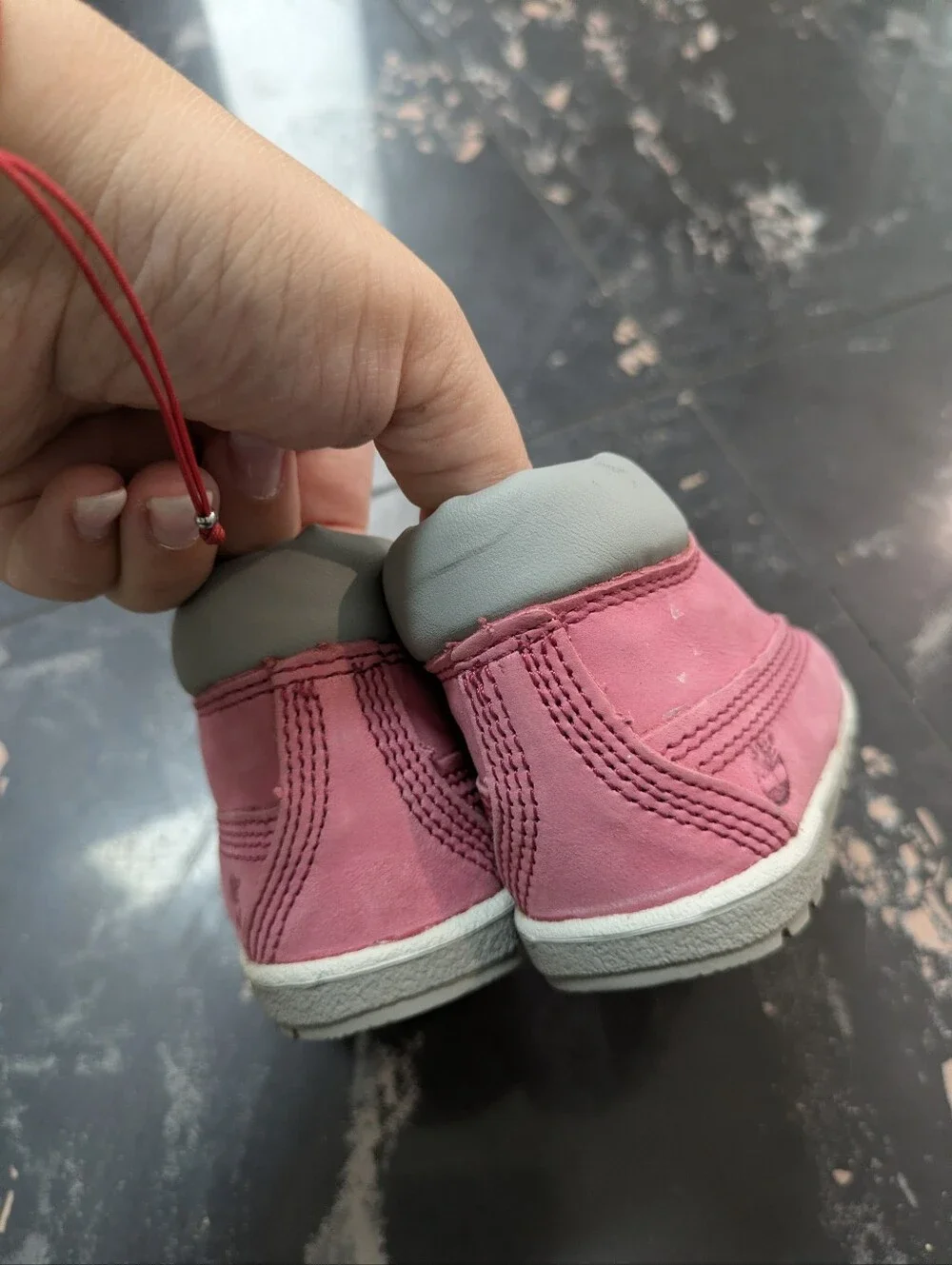 Timberland Pink Crib Booties